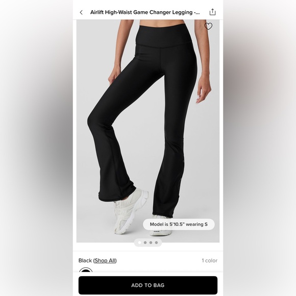ALO Yoga Airlift High-Waist Game Changer Leggings - Black - XS - Picture 1 of 5